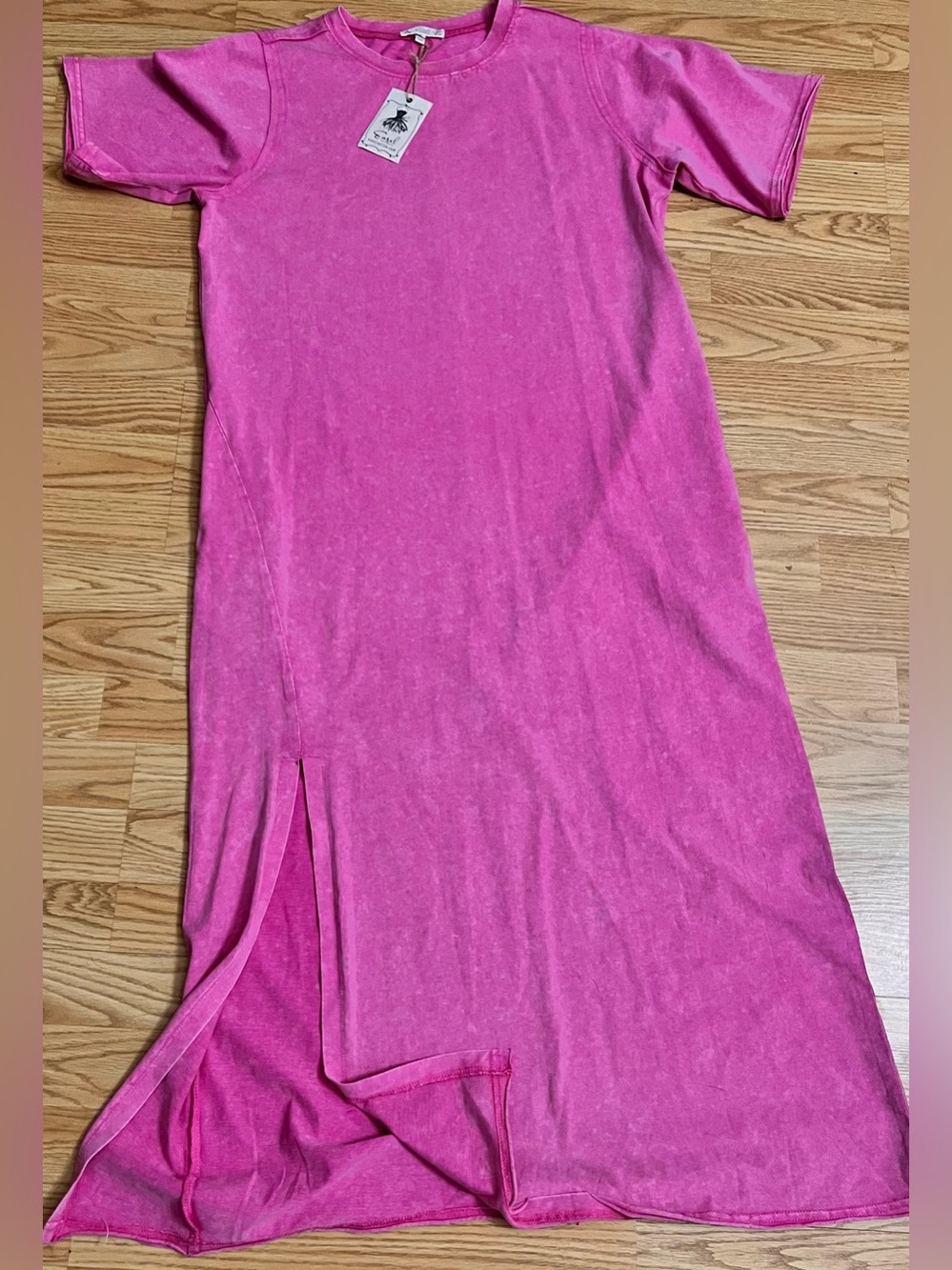 Easel Hot Pink Crewneck Tee